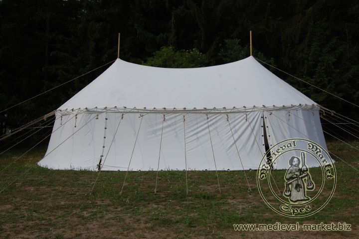 Cotton Medieval Tents - Medieval Market, pavilion with two poles type 4